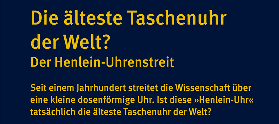 Der Henlein-Uhrenstreit